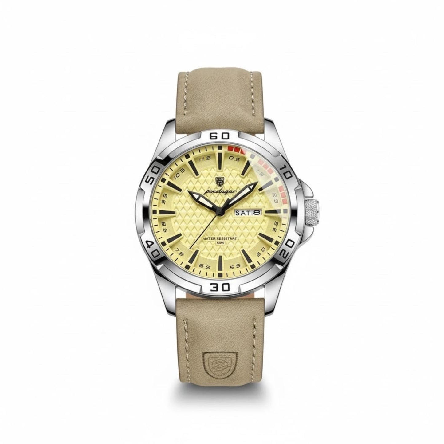 POEDAGAR AURION EDGE Dual Calendar Luxury Sport Watch