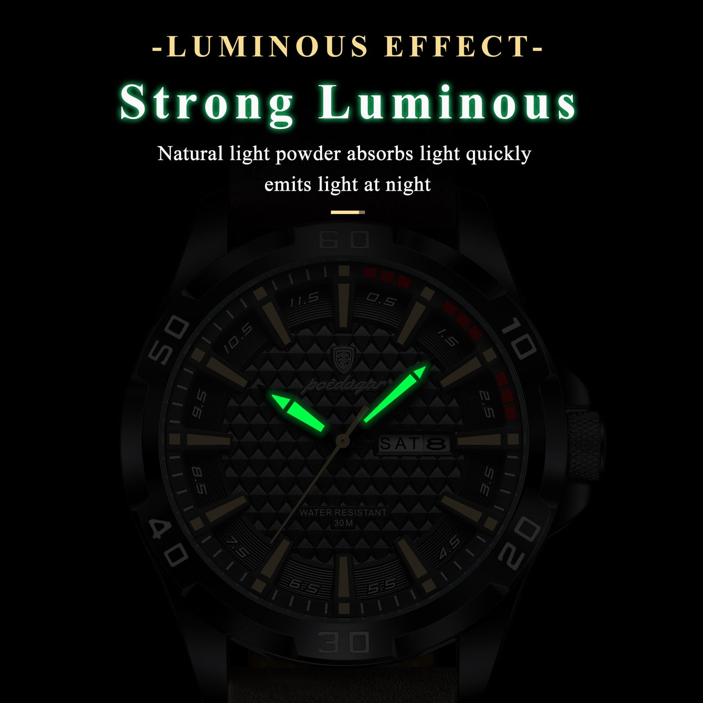 POEDAGAR AURION EDGE Dual Calendar Luxury Sport Watch