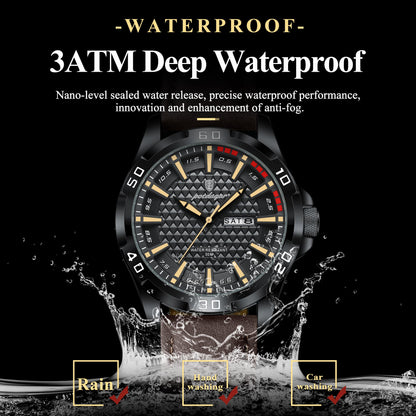 POEDAGAR AURION EDGE Dual Calendar Luxury Sport Watch